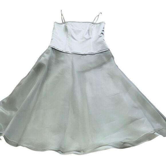 Alfred Angelo NWOT 90s Vintage Prom/ Bridesmaid Dress Light Green Ethereal 10 - Picture 1 of 6